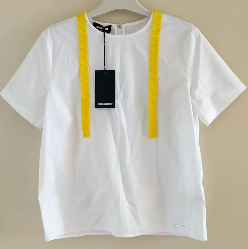NWT Italy Dsquared2 White T-shirt Short Sleeve